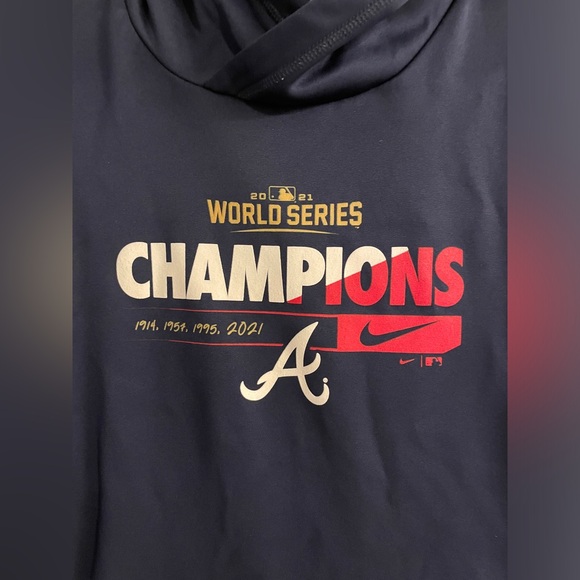 Nike Atlanta Braves 2021 World Series Hoodie - Juniors / Men Small - Picture 1 of 6